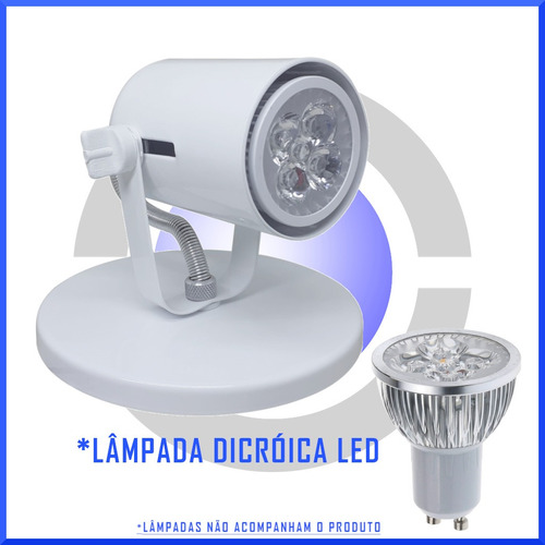 Imagem 2 de 7 de Spot De Sobrepor 1 Lampada Dicroica Em Led Direcional