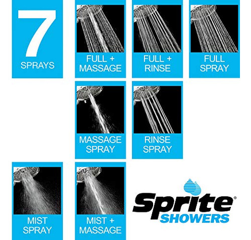 Cabezal De Ducha Filtrante 7 Ajustes, Sprite Ake-cm