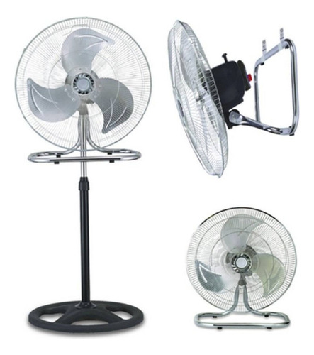 Ventilador 18'' Dinax 3 En 1 De Pie Turbo Y Pared 80w