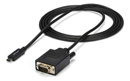 Cable Usb Startech Usb C Macho - Vga (d-sub) Macho 2 Metros Color Negro