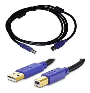 Cable Usb 2.0 Para Impresora 1.8 Metros Doble Filtro