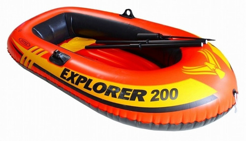 Bote Inflable Para 2 + Remos + Inflador