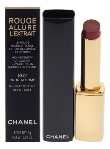Lápiz Labial Chanel Rouge 862 Brun Affirme, Recargable, 2 Ml