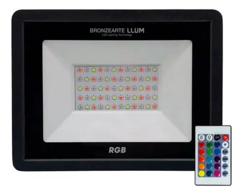 Refletor Led 50w Rgb Deep Fit Ip66 À Prova D'água Com Contro