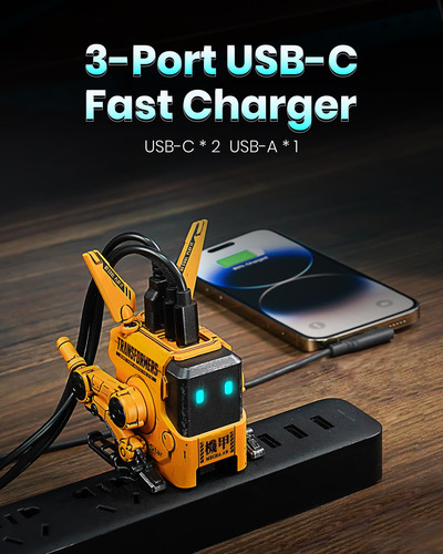 Cargador Gravastar Alpha65 Robot 65w Usb C Para iPhone Amari