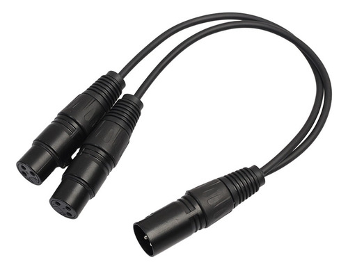 .. Cabo Adaptador De Áudio Balanceado Xlr Macho Para 2 Xlr