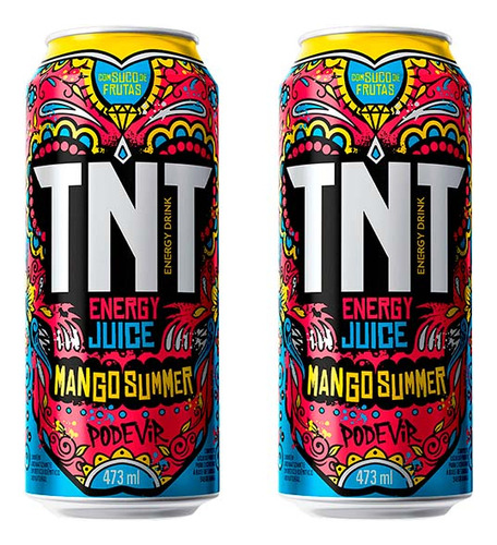 Energético Tnt Mango Summer 473ml Sabor Manga Kit Leve 2