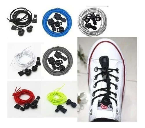 Par De Cordones Zapatillas Bloqueo Running Tipo Lock Laces