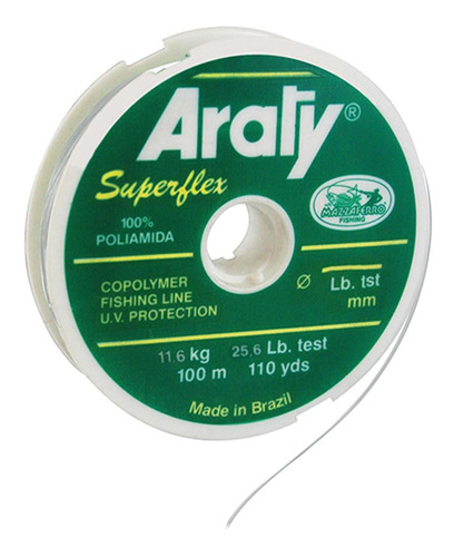 Nylon Verde Araty Superflex 100mts 1.40 Mm Araty B 1.40