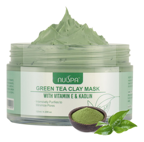 Nuspa Mascarilla Facial De Arcilla De Té Verde Orgánico, .