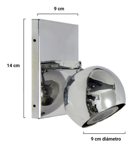 Imagen 2 de 10 de Aplique De Pared Baño Blanco Living Bocha Led Gu10