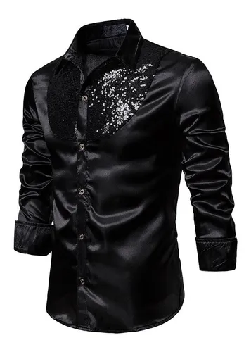 Camisas brillosas para hombre cheap