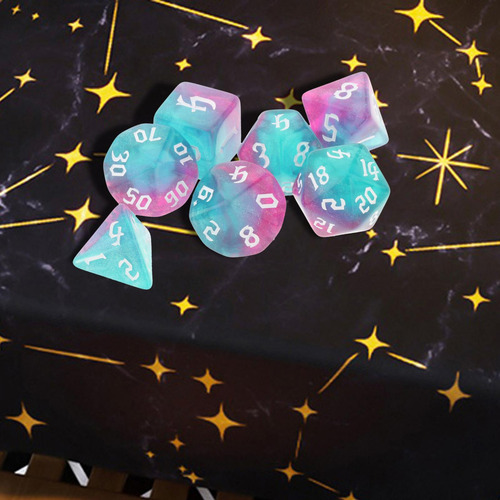 Jja 5 Juego De Dados Poliédricos Acrílicos D4-d20 Con Bolsa