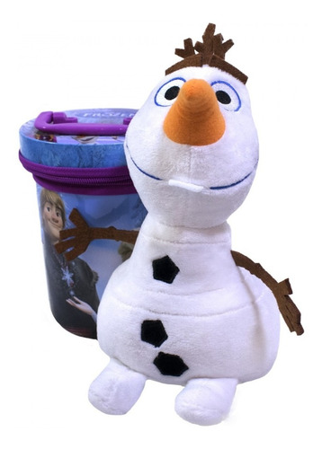Boneco Chaveiro Olaf 23cm Na Lata Frozen - Disney
