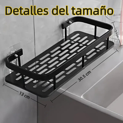 Kit 2 Suporte Porta Shampoo Sabonete Banheiro Adesivo Parede