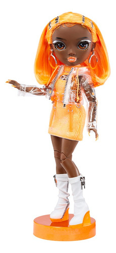 Rainbow High Michelle - Muñeca De Moda Naranja. Ropa De Moda
