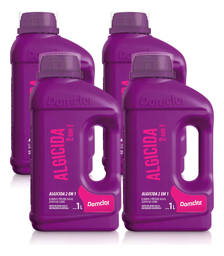 Kit 4 Algicida 2x1 Choque/manutenção Elimina Algas Piscina