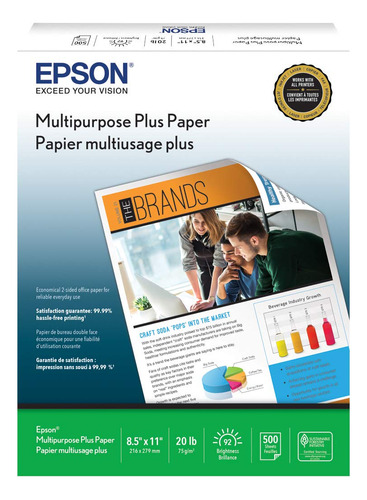 Papel Epson Multipurpose Plus S450217-4 8,5 X 11 (500 Hojas)