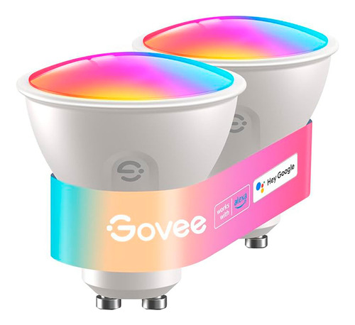 Set De 2x Ampolletas Govee Wifi Smart Gu10 Rgbww