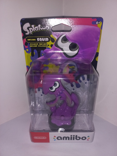 Amiibo Splatoon Inkling Squid Neon Purple Nintendo 