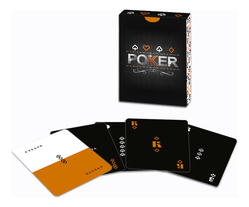 Kit Poker - 4 Jgos De Cartas Personalizados Con Plastificado
