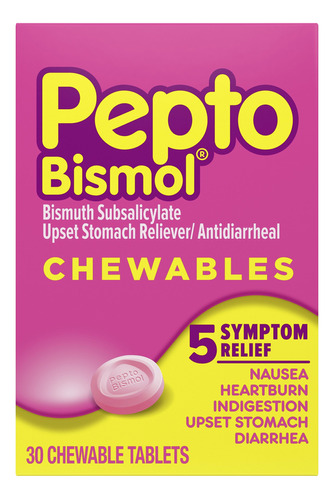 Pepto Bismol Tabletas Masticables De Pepto-bismol, 30 Unidad