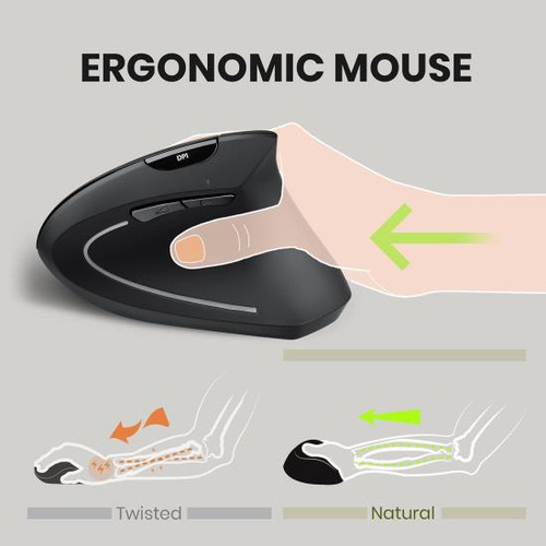 Perixx Perimice-713 Ratón Vertical Ergonómico Inalámbrico -