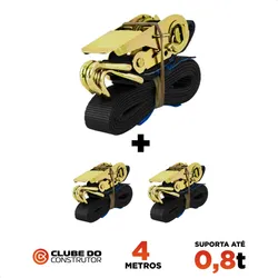 Comprar Kit 3 Cinta Com Catraca Amarração Para Cargas 800 Kg no Mercado Livre