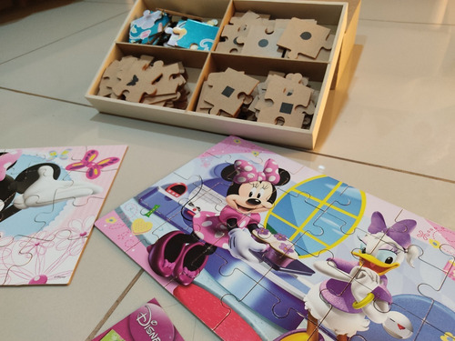 8 Rompecabezas Minnie Mouse Y Princesas De Disney (Usado)