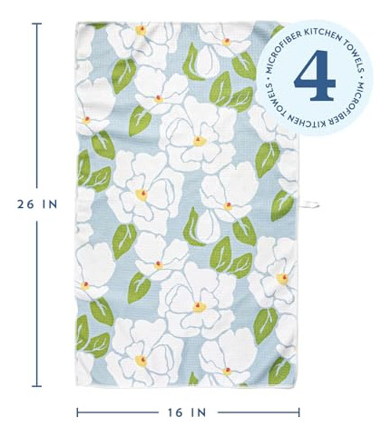 Juego De 4 Toallas De Cocina Microfibra Absorbentes