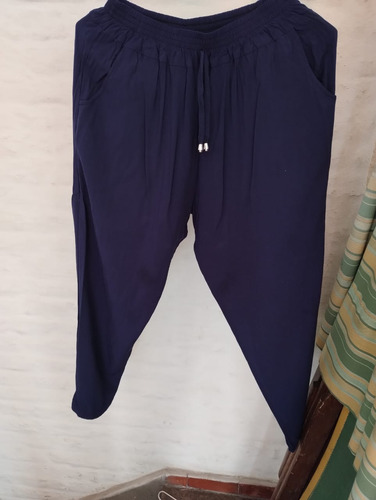 Pantalón De Mujer Babucha, Nuevo. Color Azul. Talle M/l (5)