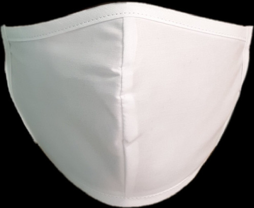 Imagen 2 de 3 de Barbijo 3 Capas Indeformable Lavable Tela Poliester Algodon