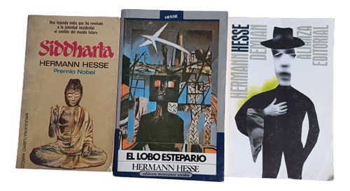 Set 3 Libros Hermann Hesse - Siddharta+lobo Estepario+demian