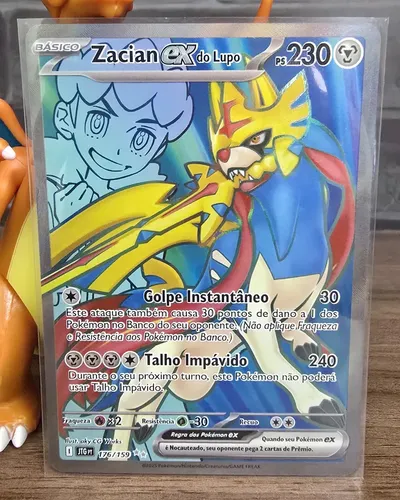 【Arl Dainarygee 】 Carta Pokémon Zacian Ex Do Lupo (176/159) Amigos De Jornada