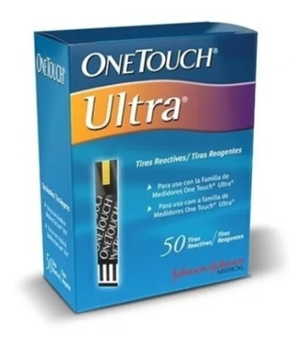 100 Tiras Reactivas Onetouch Ultra Mini X 100 Unidades Color Negro