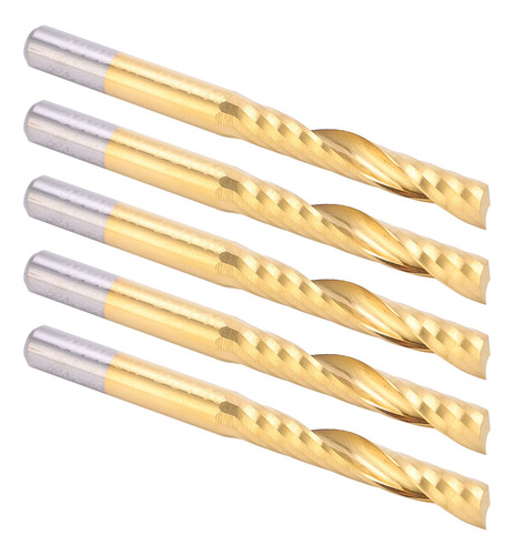 End Mill, 5 Piezas, Brocas De Fresado En Espiral, Conjunto C