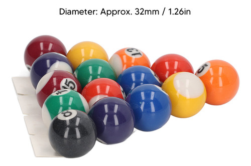 Accesorios Para Mesa De Billar, 16 Unidades, Minibolas De Bi
