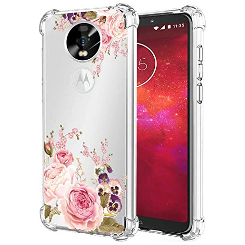 Funda Para Motorola Moto Z3 Play/moto Z3 Roseflower Tpu Goma