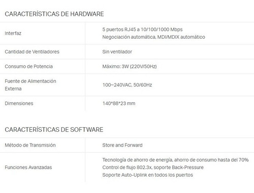 Switch Tp Link Tl Sg1005d 5 Puertos Gigabit 10 100 1000 Mbps