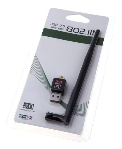 Adaptador Usb 2.0 Wifi 802.11n Con Antena Wireless 300mbps