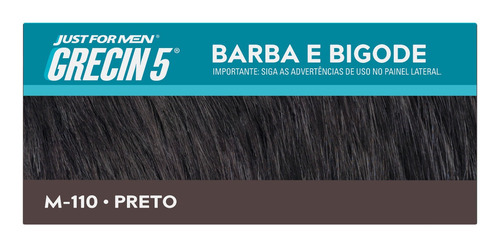 Imagem 4 de 10 de Grecin 5 Color Gel Barba E Bigode Preto M-110 28g