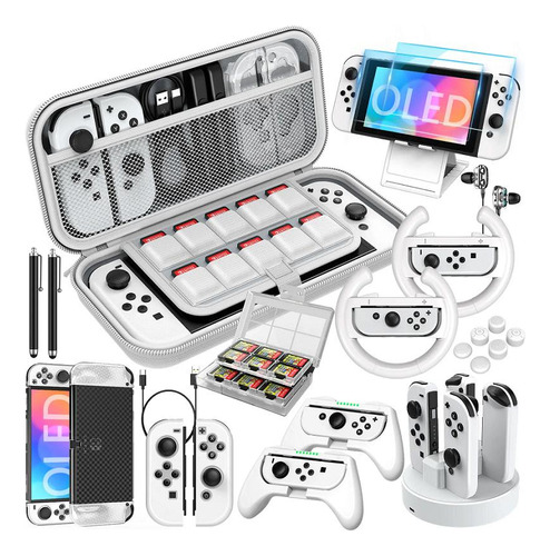 Kit Case 27 Em 1 Para Nintendo Switch Oled