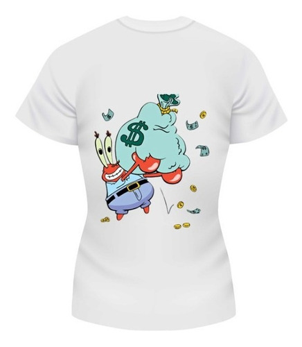 Playera Personaje Bob Esponja  Cangrejo Dinero Naz