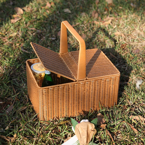 Pp Material Canasta De Picnic Con Mango Canasta De