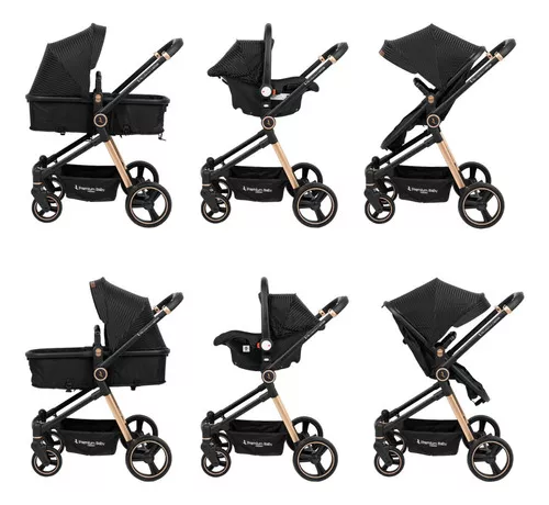 Premium Baby Company - Cochecito Premium Baby Collection Aston 3 en 1 color  Black Zig Zag