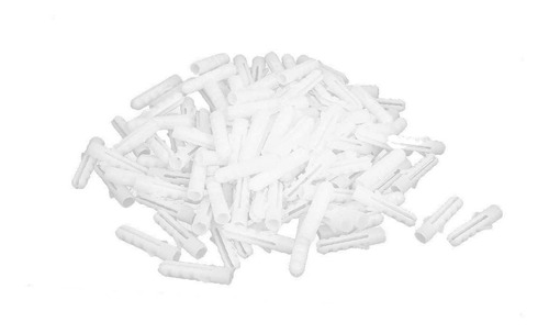 8mmx33mm Plastic Expansion Uña Wall Anchor Screw White