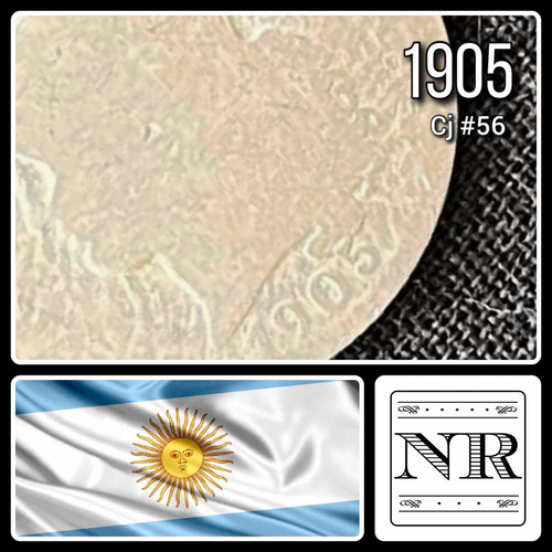 Argentina - 20 Centavos - Año 1905 - Cj #56 - Níquel