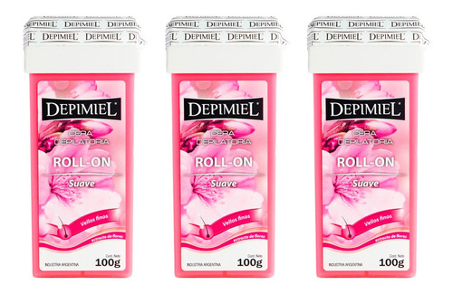 Depimiel Kit X3 Cera Depilatoria Roll On Descartable X 100gr