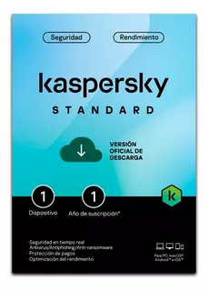 Kaspersky Standard 1 Dispositivo 1 Año Antivirus Descargable