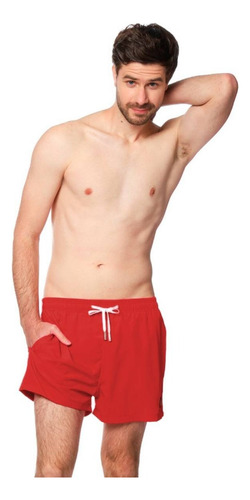 Traje De Baño Para Hombre Ocean Slave Rojo Stretch